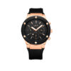 Reloj hombre referencia LA2126-2 Negro con oro rosa, bisel negro, tablero negro